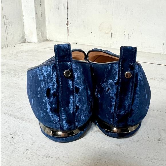 Nicholas Kirkwood Beya Velvet Slip On Pointed Toe Loafers Blue Women's 39 / 8.5 - Picture 7 of 9